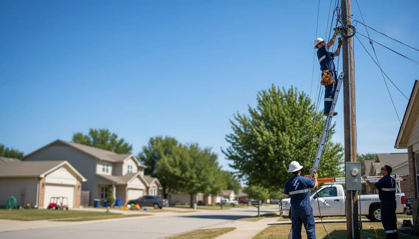 Residential electrician providing installation services in Overpeck, OH
